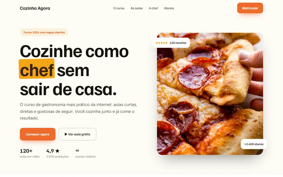 Capa do modelo Cozinha Agora, claro e direto