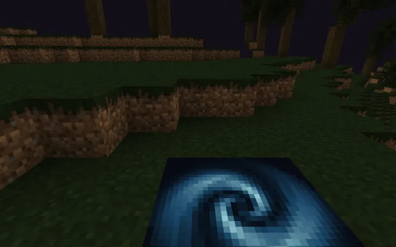 Paisagem de um mundo de Minecraft
